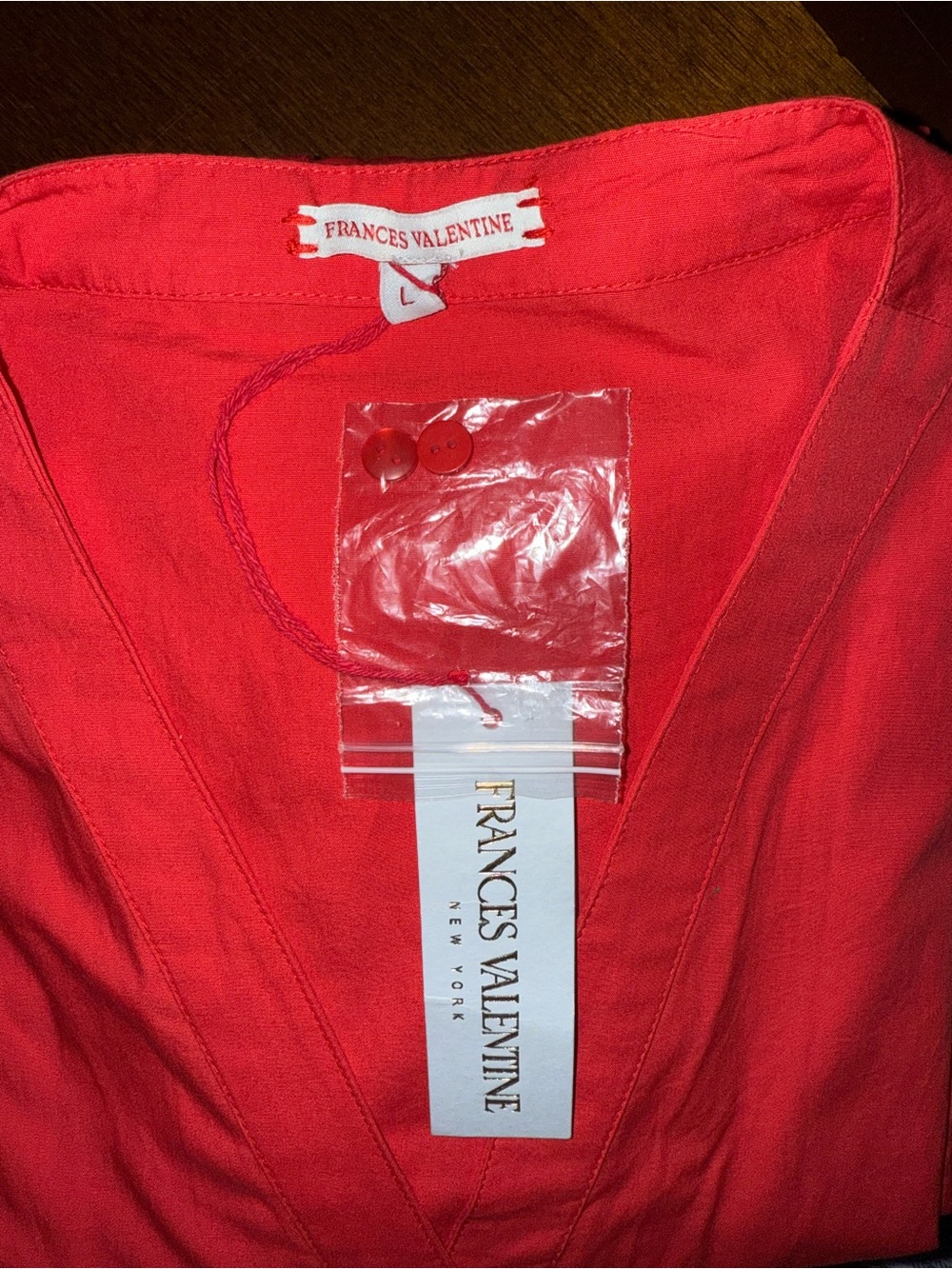 Frances Valentine Coral Breezy cotton Mini Dress NWT. size large - Picture 8 of 8